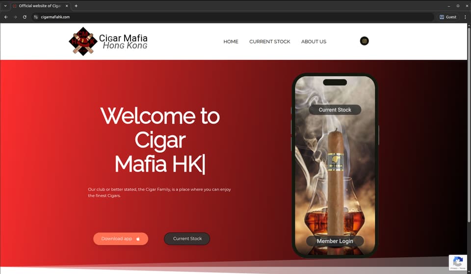 Cigar Mafia Hong Kong website