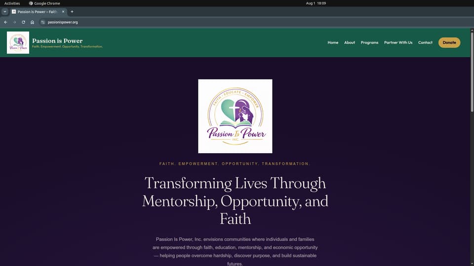 Passion is Power website