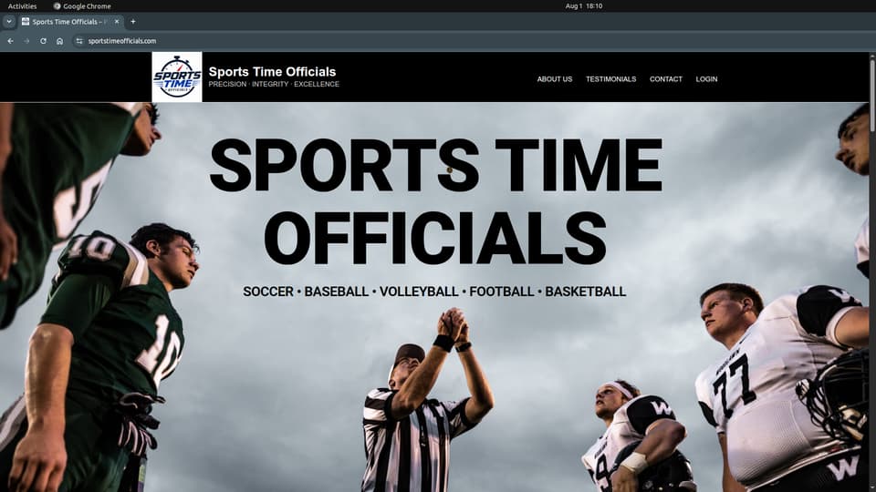 Sports Time Officials website